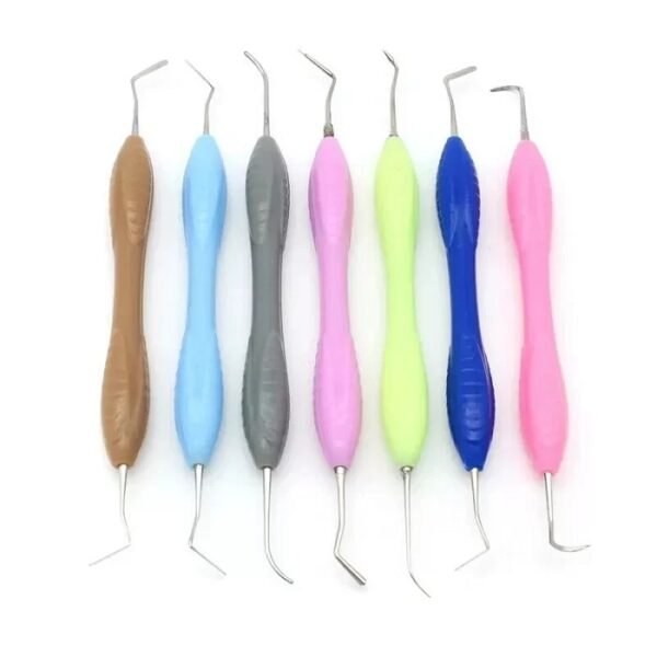 Dental Instruments Colorful Silicon Handle 7 Pcs set