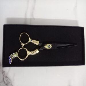 Hair Cutting Scissor in Golden & Black Colour
