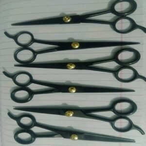 Hair Cutting Scissors 6 Pcs Set in Black Colour