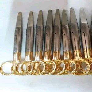 Surgical Scissors In Golden Colour Rings