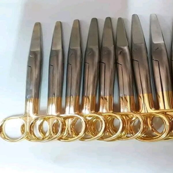 Surgical Scissors In Golden Colour Rings