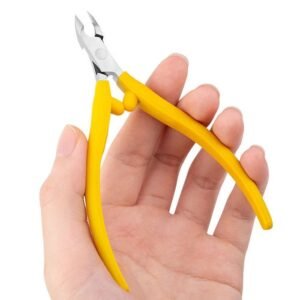 Stainless Steel Cuticle Nail Nipper In Yellow Colour